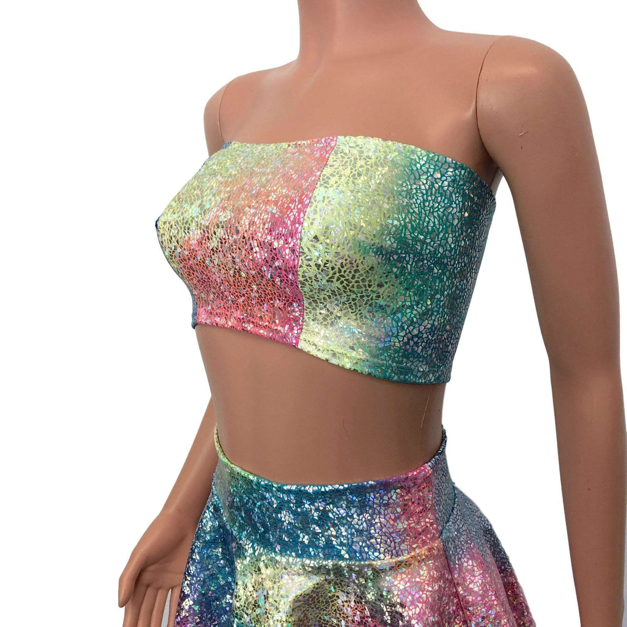 Tube Top Bandeau - Rainbow Avatar Holographic