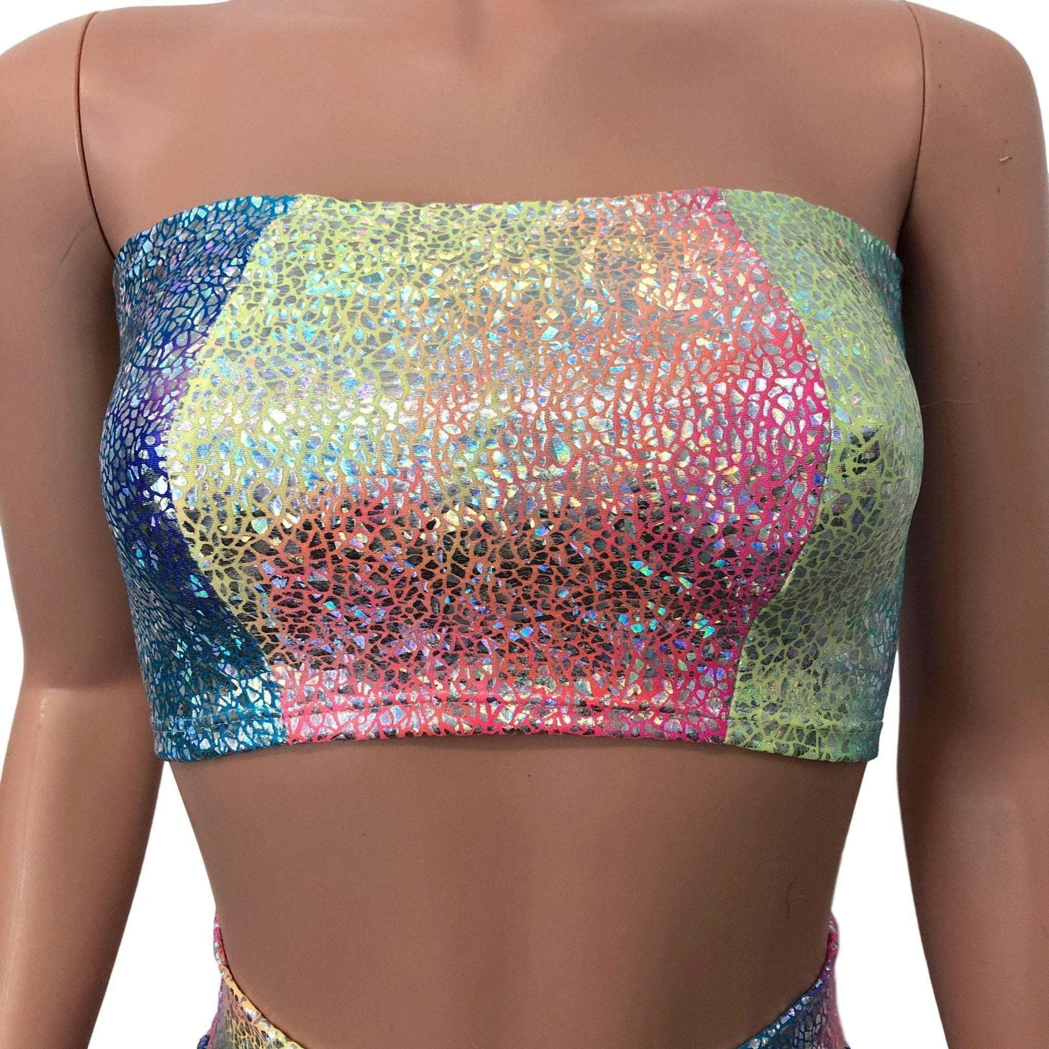 Tube Top Bandeau - Rainbow Avatar Holographic