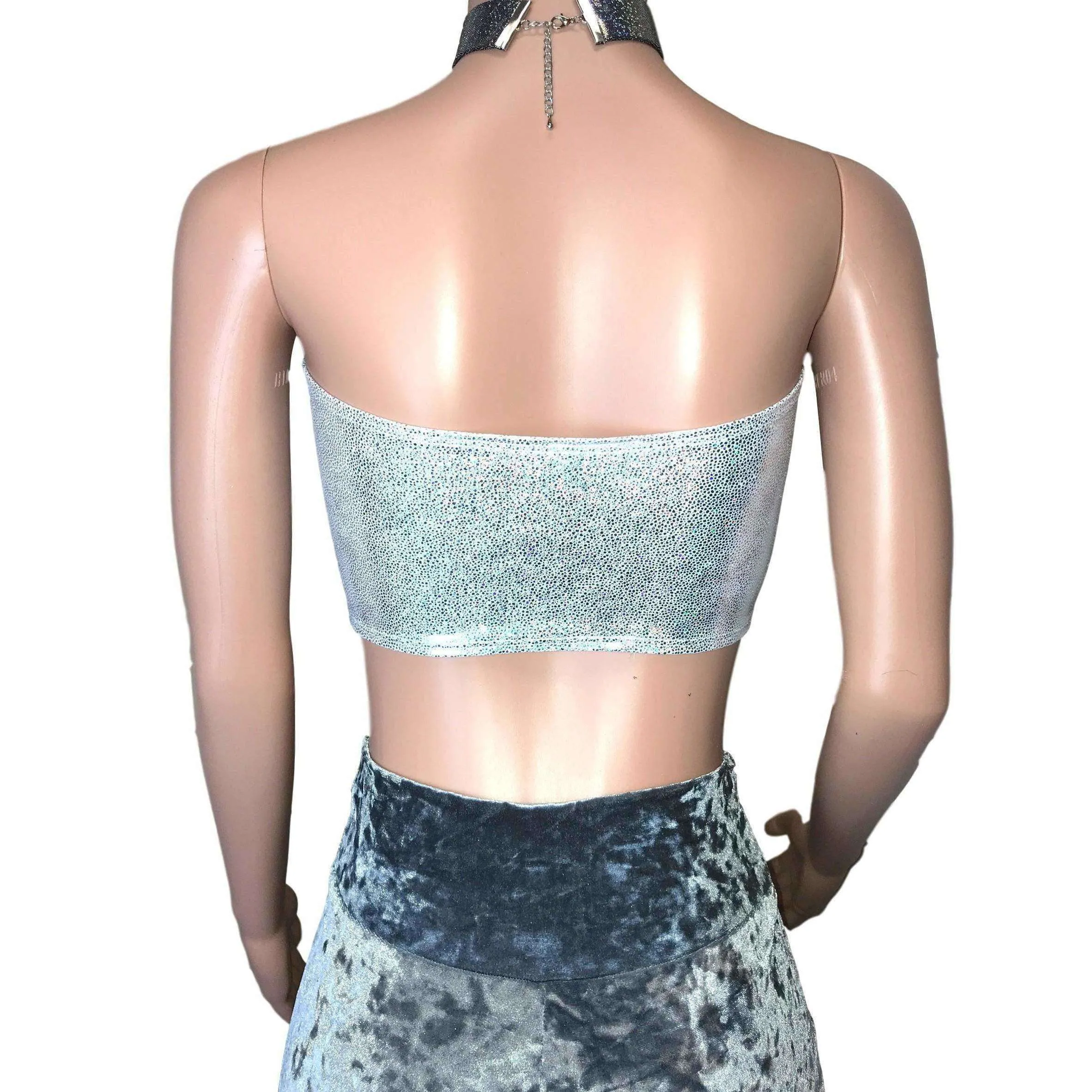 Tube Top Bandeau - Silver Holographic
