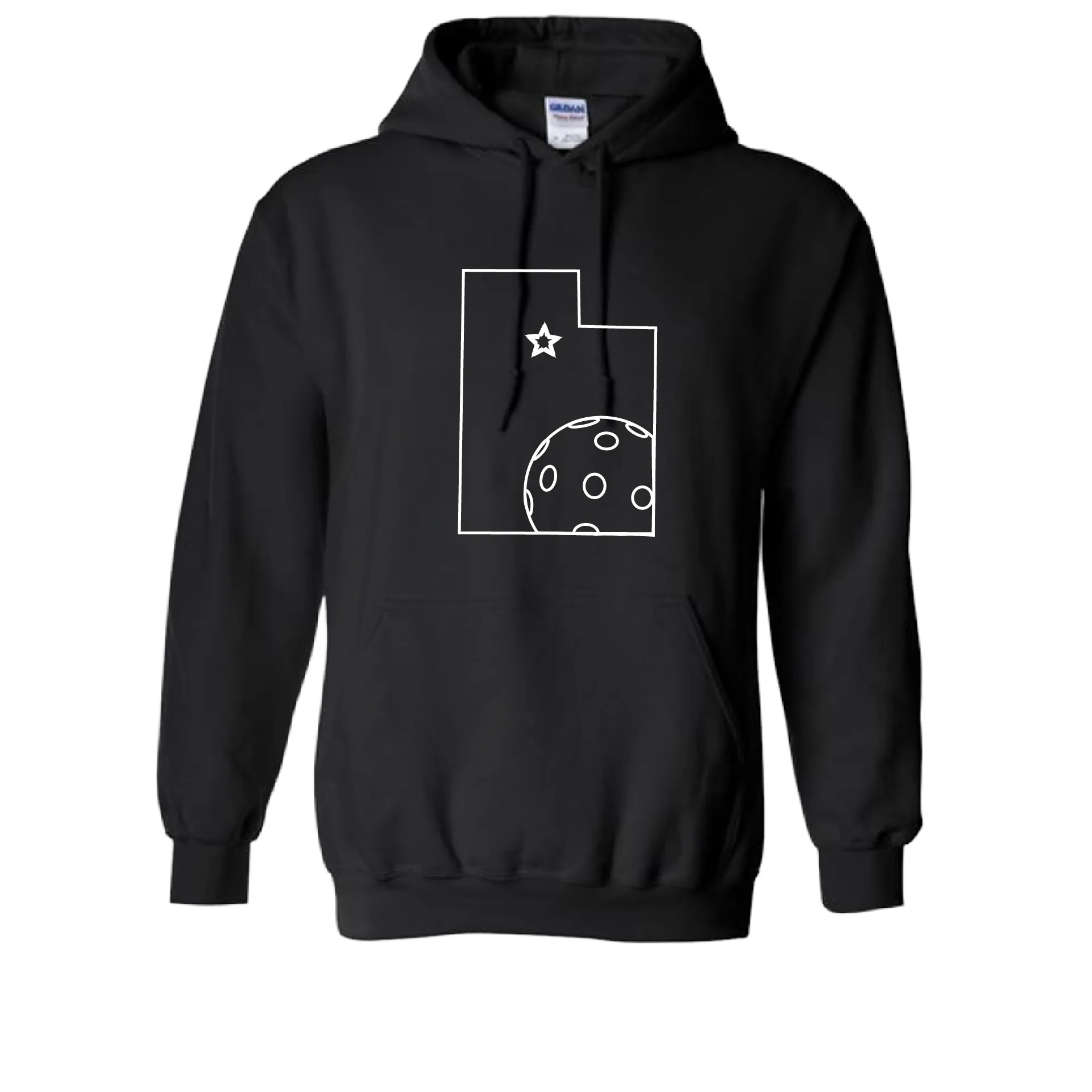 Utah With Pickleballs | Unisex Hoodie Pickleball Sweatshirt | 50% Cotton 50% Polyester