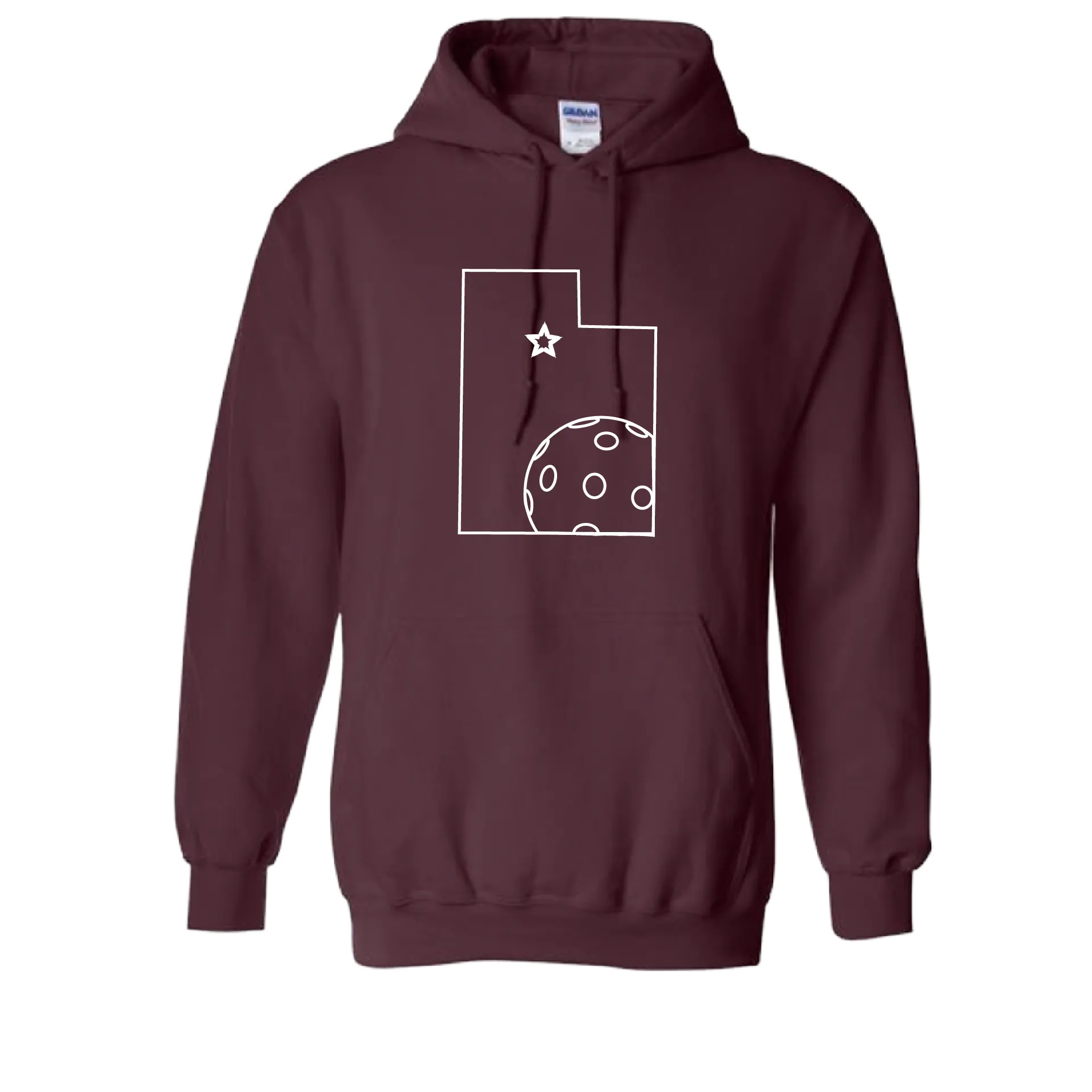 Utah With Pickleballs | Unisex Hoodie Pickleball Sweatshirt | 50% Cotton 50% Polyester