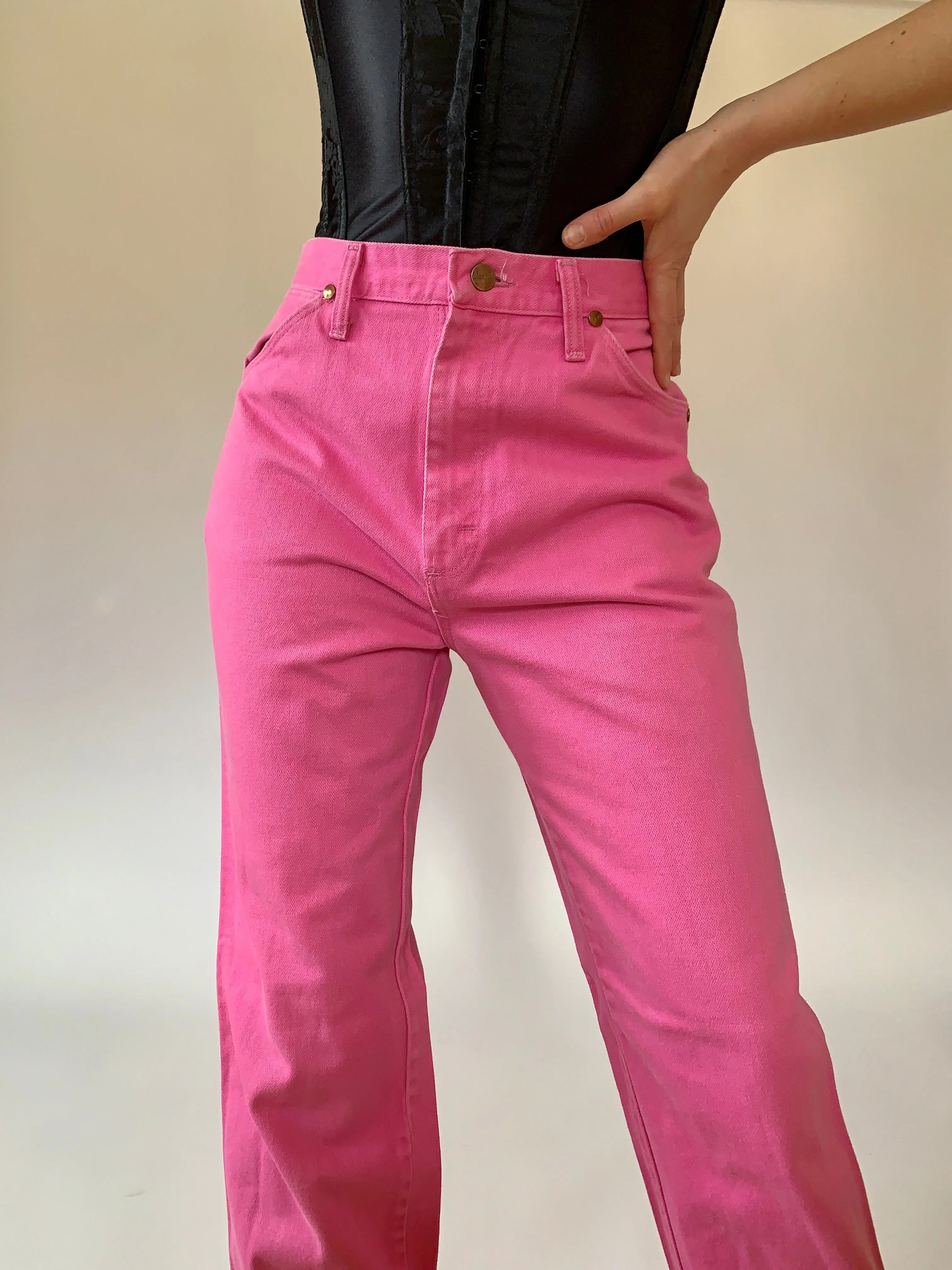 Vintage Barbie Pink Wranglers (S)