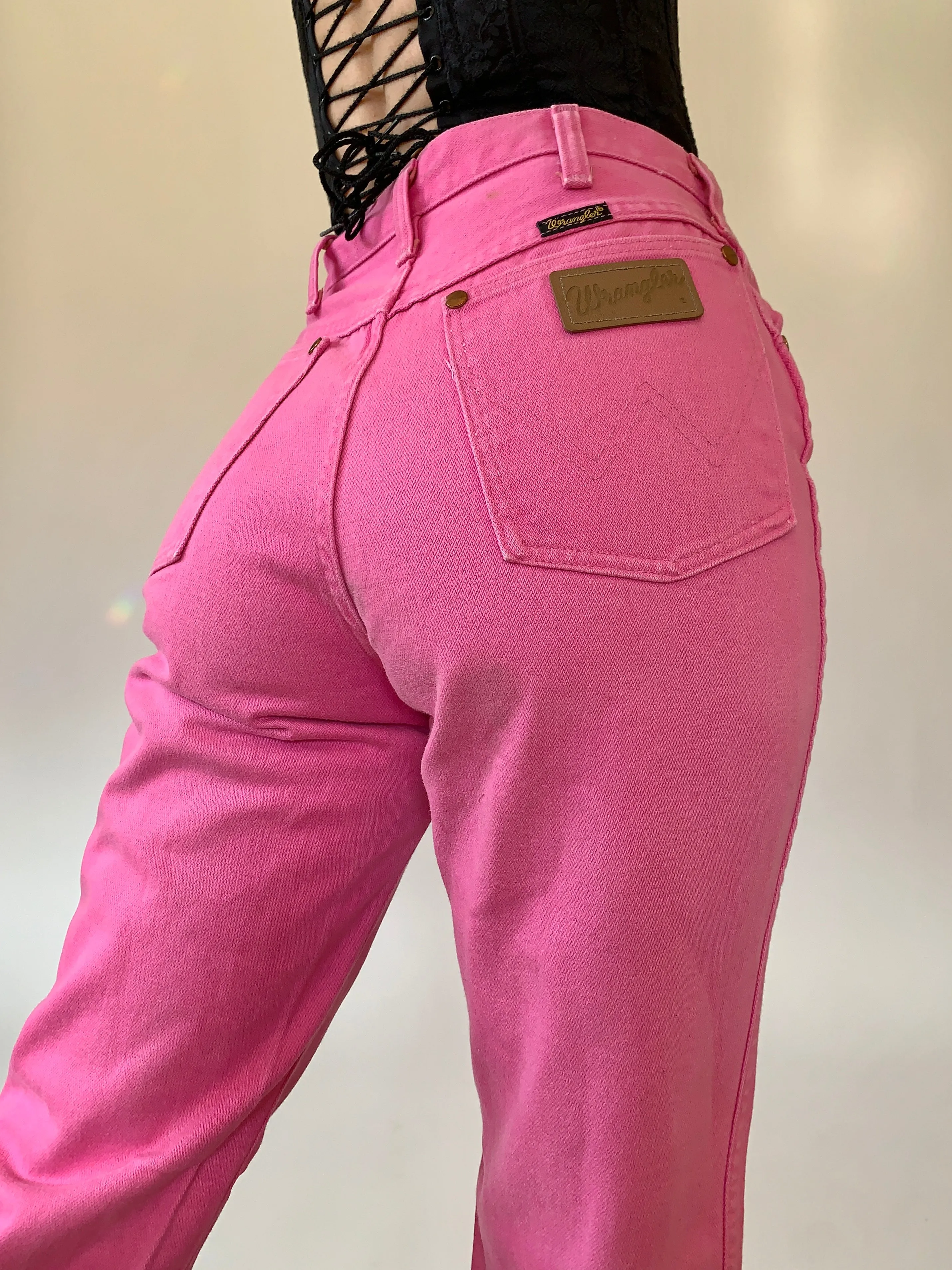 Vintage Barbie Pink Wranglers (S)