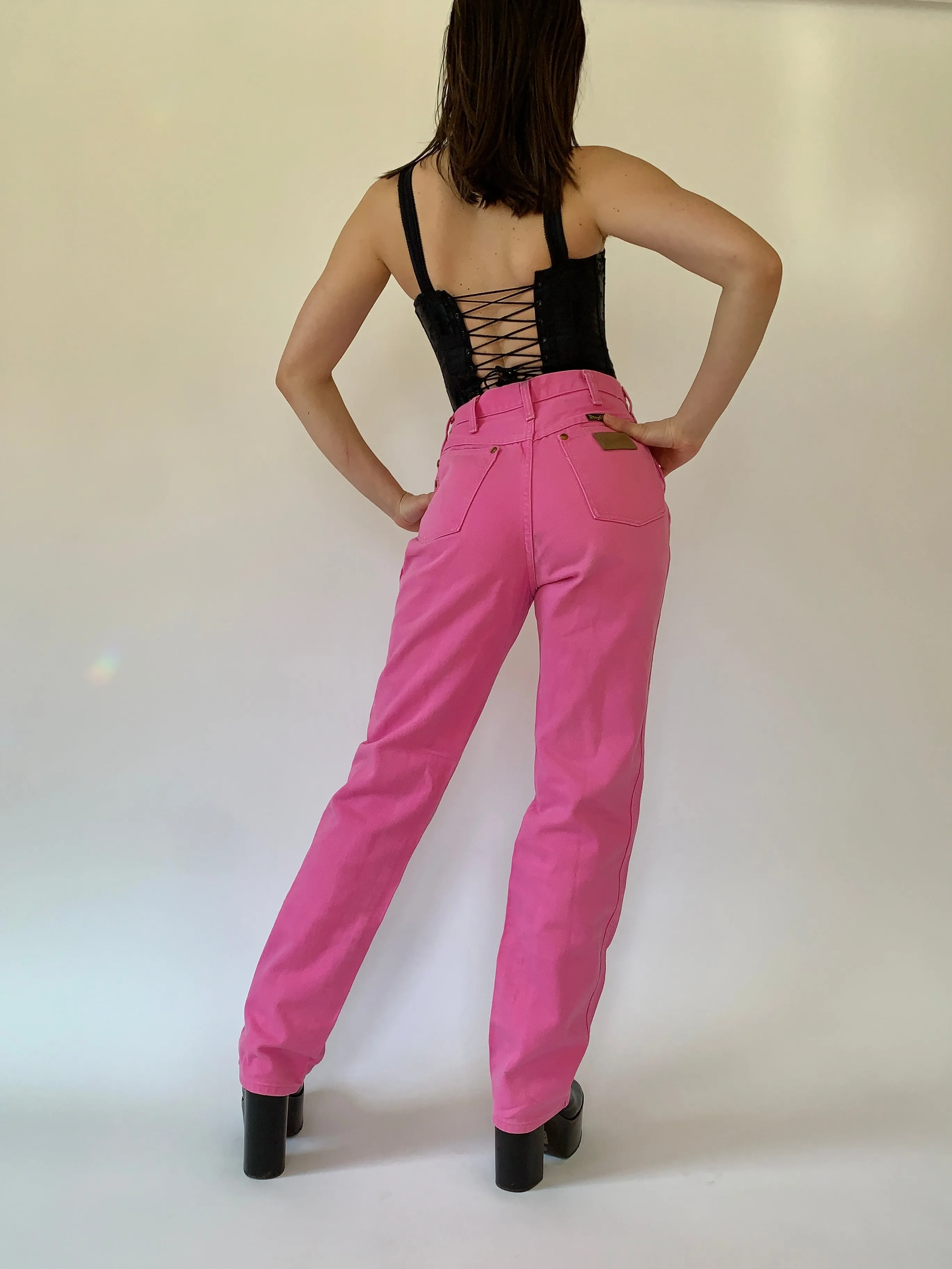 Vintage Barbie Pink Wranglers (S)