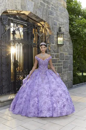 Vizcaya by Morilee Metallic Floral Quince Dress 89335