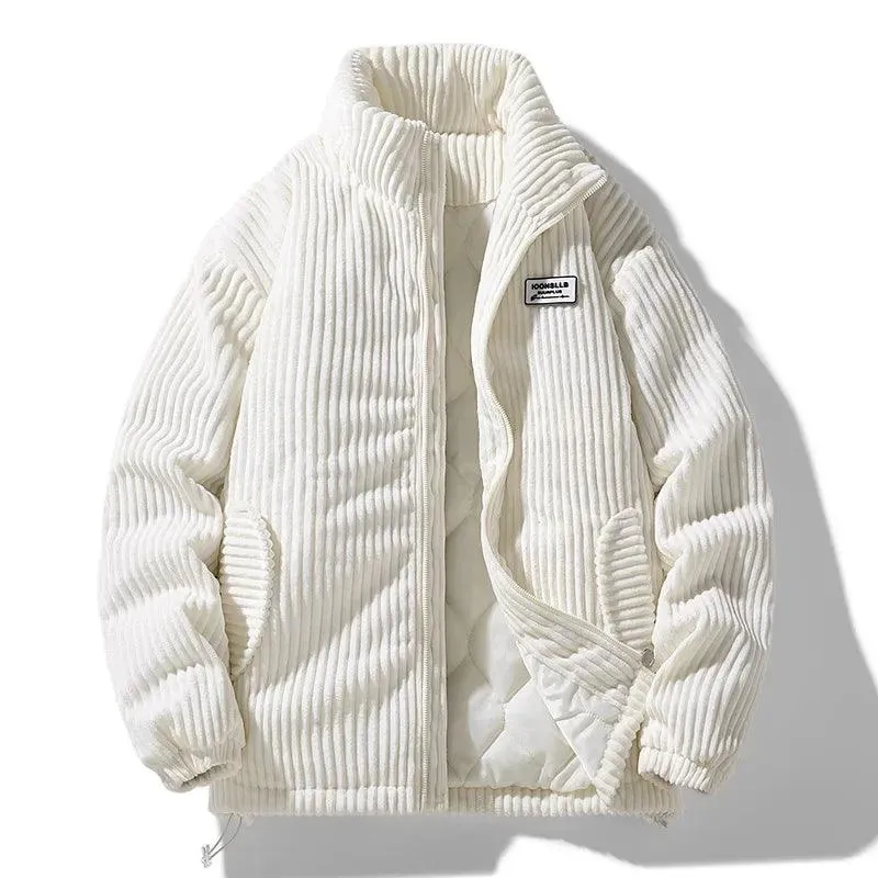 Winter Corduroy Parka Jacket for Men – Stylish & Warm Autumn Puffer