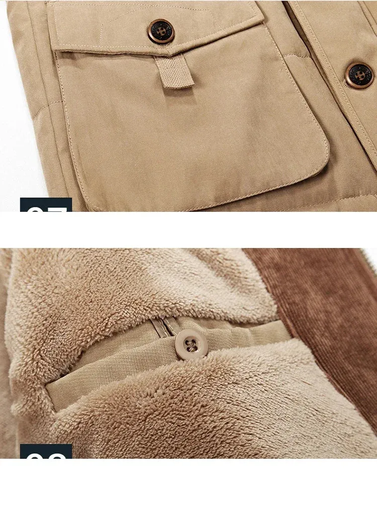 Winter Waterproof Jacket for Men Casual Parka Windbreaker Overcoat
