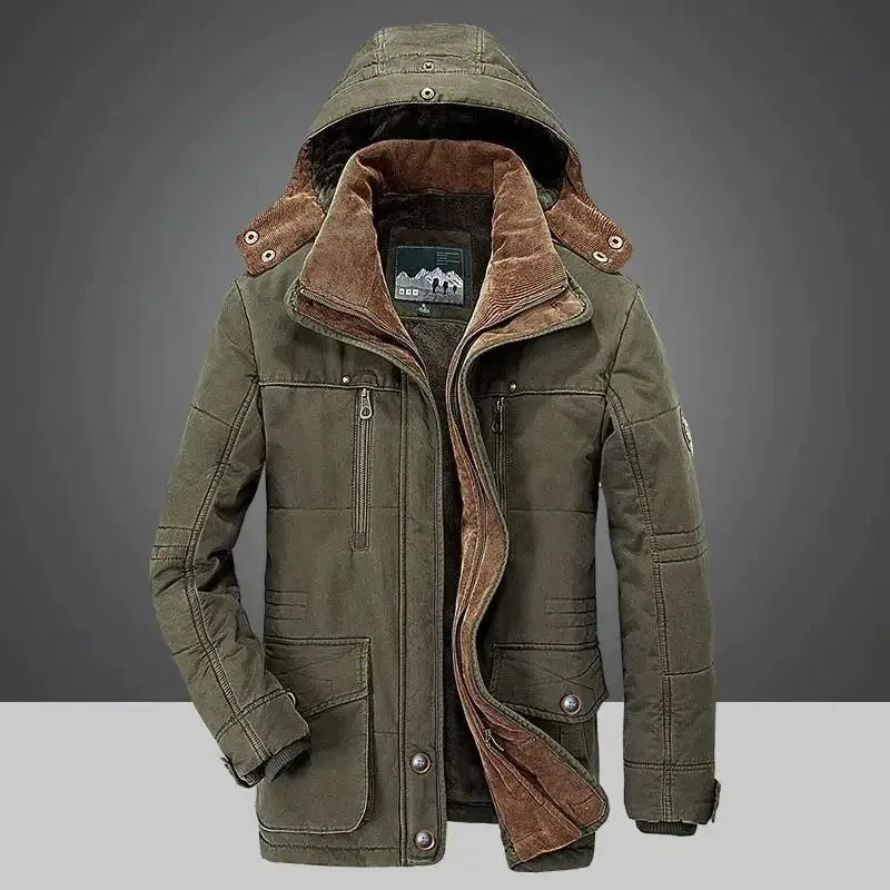 Winter Waterproof Jacket for Men Casual Parka Windbreaker Overcoat