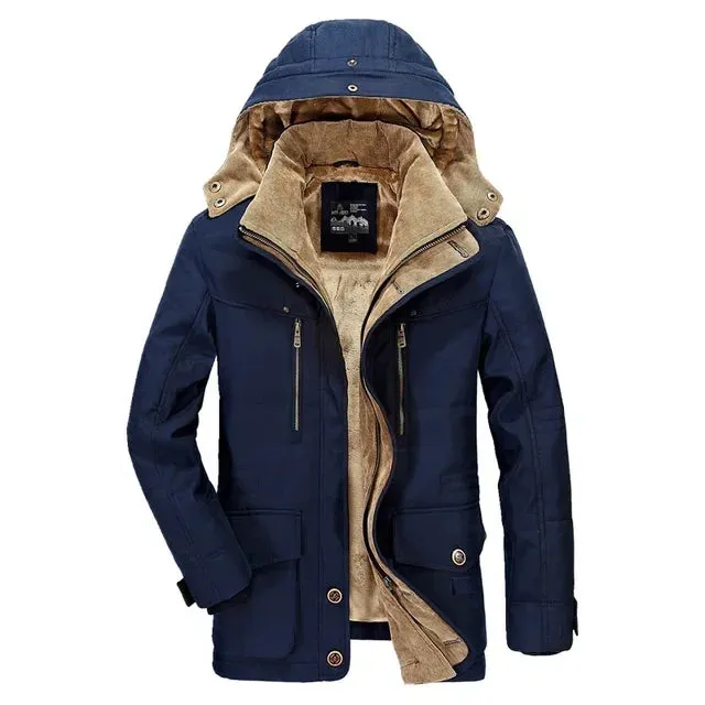 Winter Waterproof Jacket for Men Casual Parka Windbreaker Overcoat