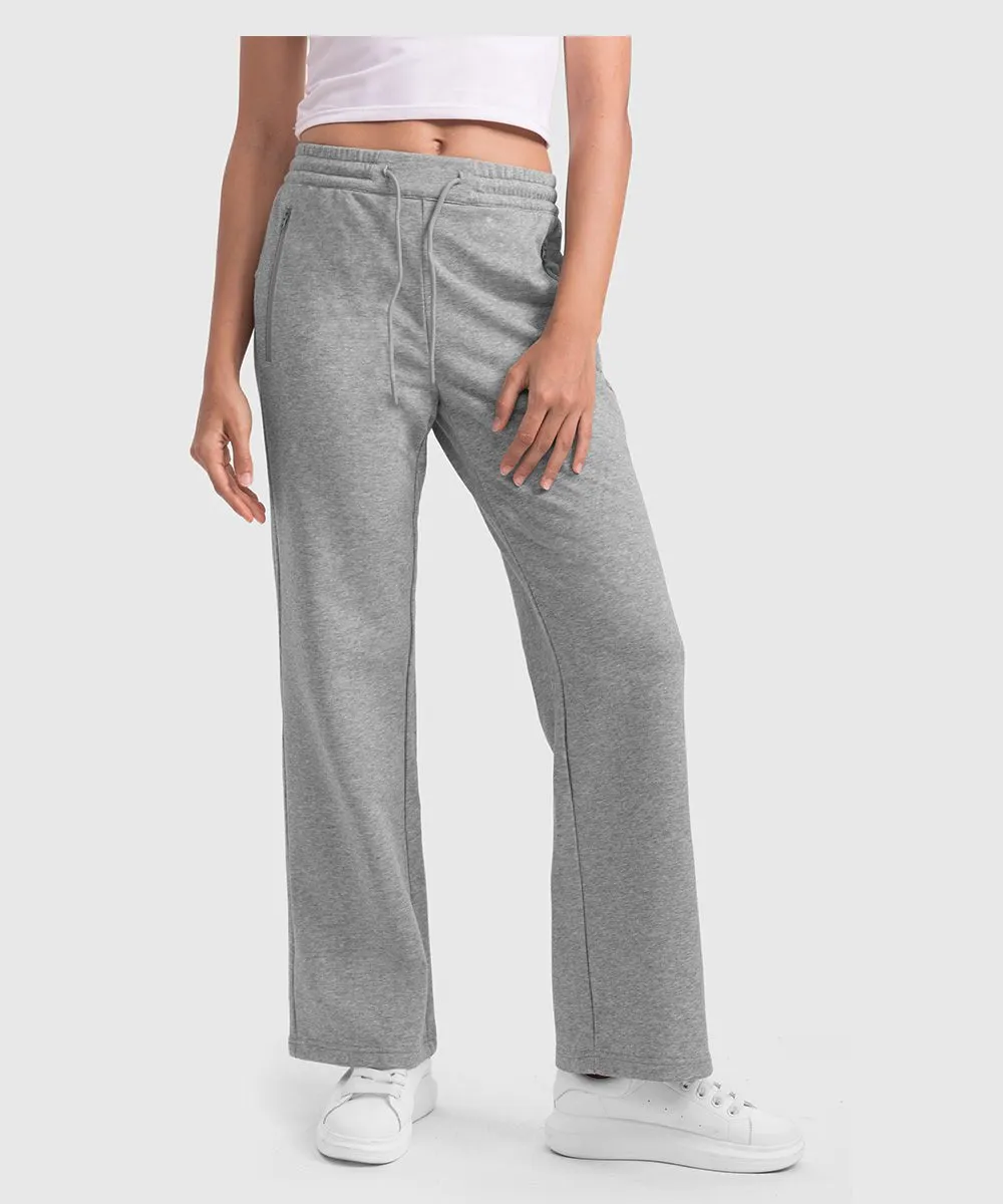 Women's 1/2 Zip Stand collar Pullover And Wide Leg Pants