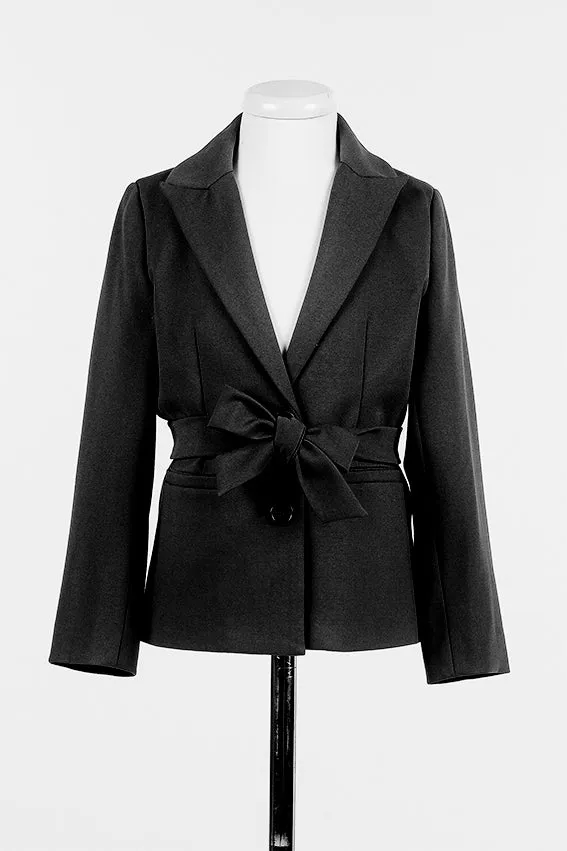 Wool Blazer with Belt