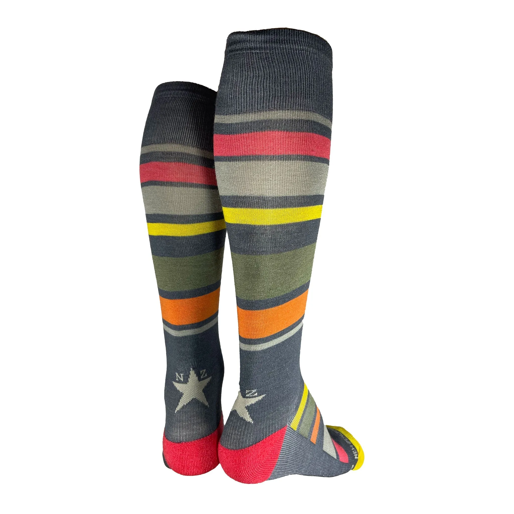 Yank Merino Knee Sock | Slate Stripe