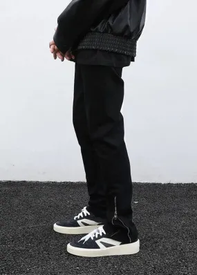 Zipped Bottom Straight Leg Jeans