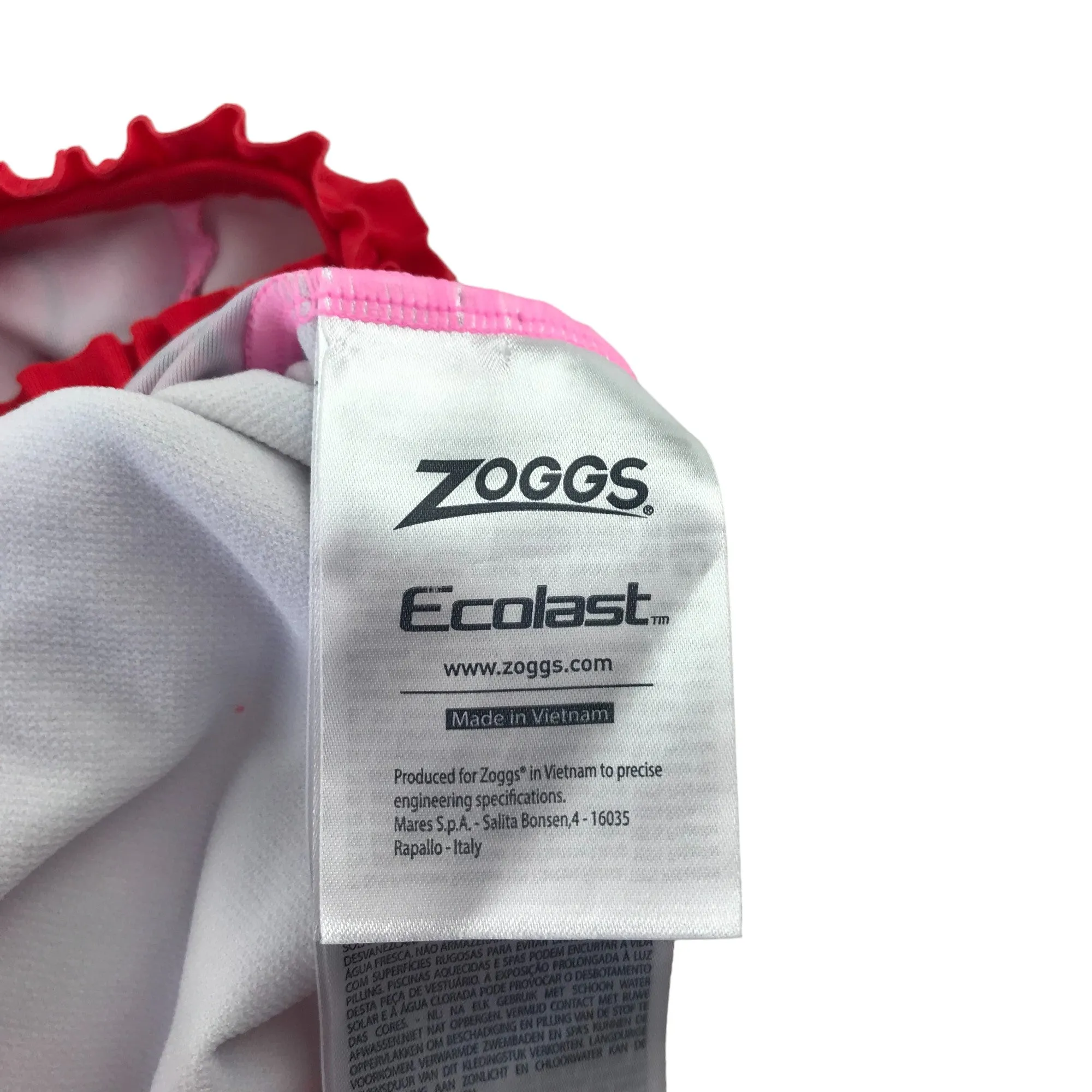 Zoggs swimsuit 4-5 years pink and red strawberries one piece cossie